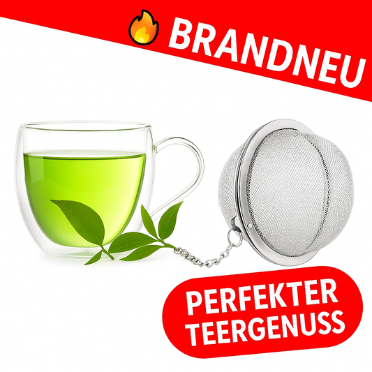 Teefilter Edelstahl Kugel – Tee‑Sieb Suppe Kräuter Kugel mit Kette Haken 💧