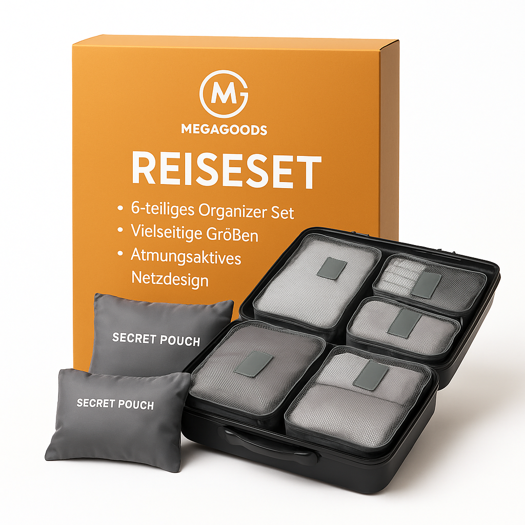 6er-Set Reise-Aufbewahrungstaschen Koffer Organizer faltbar DE.