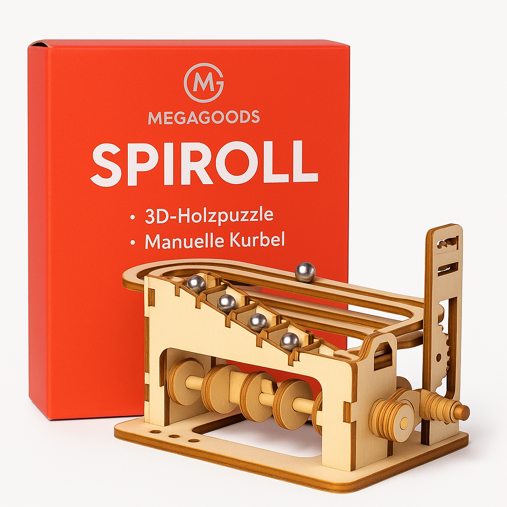 Spiral Marble Run 3D Holzpuzzle Bausatz für Erwachsene und Teens DE.