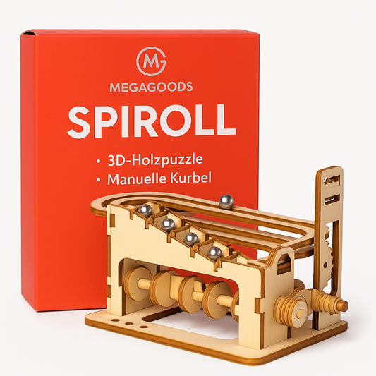 Spiral Marble Run 3D Holzpuzzle Bausatz für Erwachsene und Teens DE.