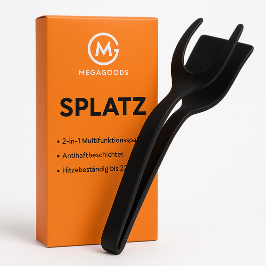 2-in-1 Spatelzange Nylon Antihaft hitzebeständig für Küche DE.