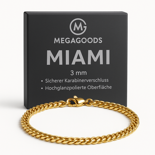 Herren Armband 3mm Edelstahl Panzerkette massiv klassisch DE.