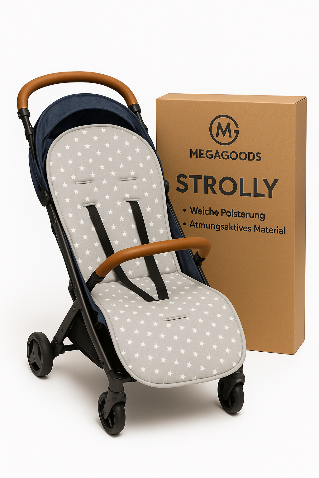 Sitzauflage Kinderwagen weich Baby Hochstuhl Polster groß DE.