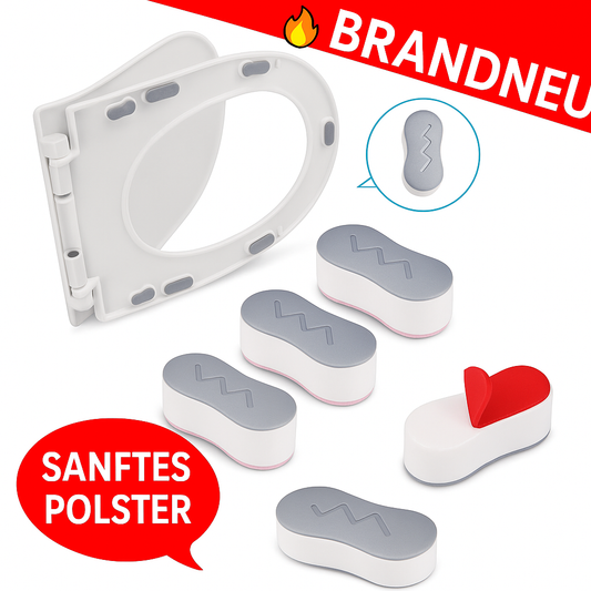 4x WC Sitzpuffer selbstklebend rutschfest weich Toilettenpolster Bad Sicherheit