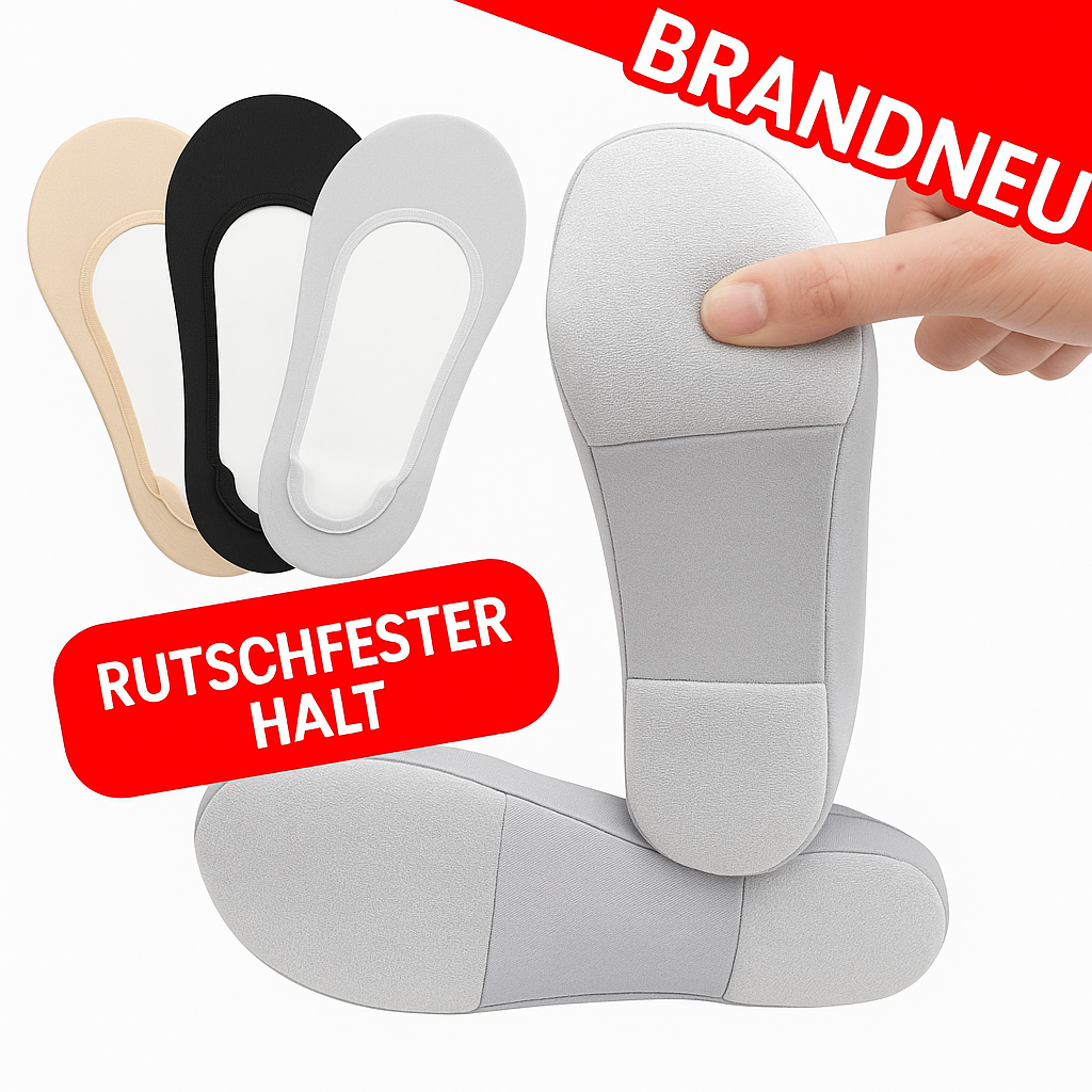 Gel Einlegesohlen Socken Damen rutschfest Fersenkissen Einlagen Fußschutz