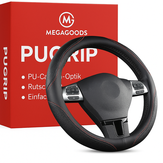Lenkradbezug PU Carbon-Optik 14,5-15 Zoll rutschfest schwarz DE.