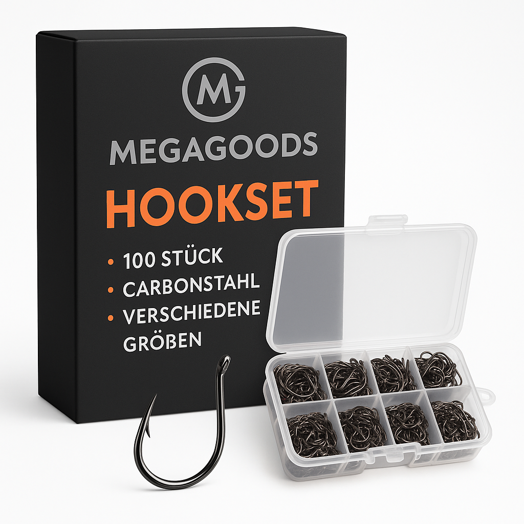 100 Stück Angelhaken Silber Carbonstahl Größe 3-12 DE.