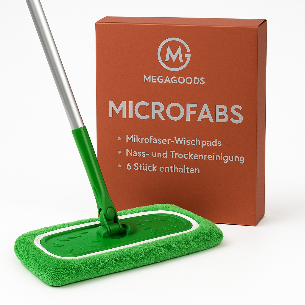 Mikrofaser Wischpads wiederverwendbar für Nass- und Trockenreinigung DE.