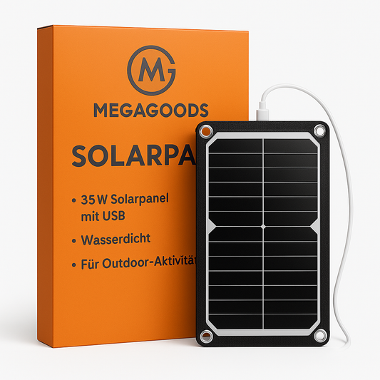 35W Solarpanel USB wasserdicht Outdoor Camping Handy Ladegerät DE.
