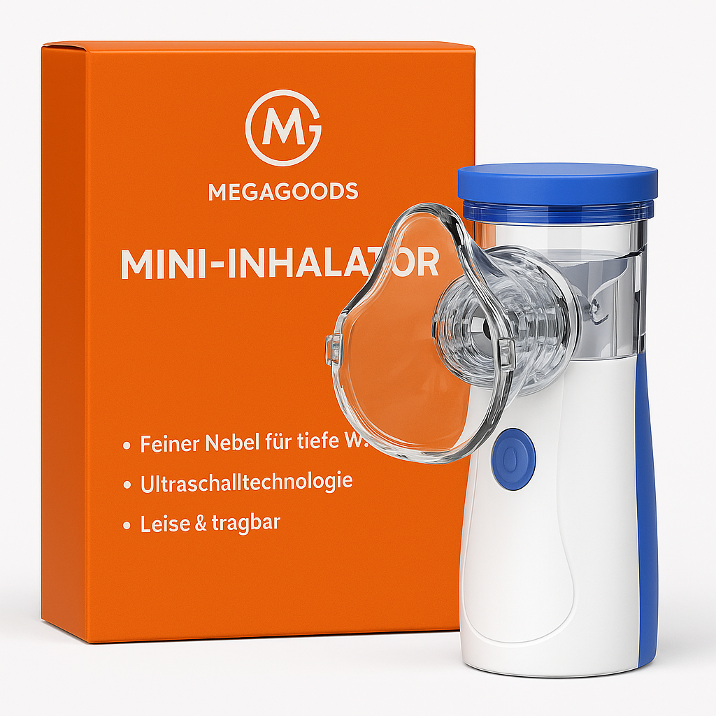 Mobiler Inhalator Mini Vernebler Ultraschall leise tragbar Kinder DE.