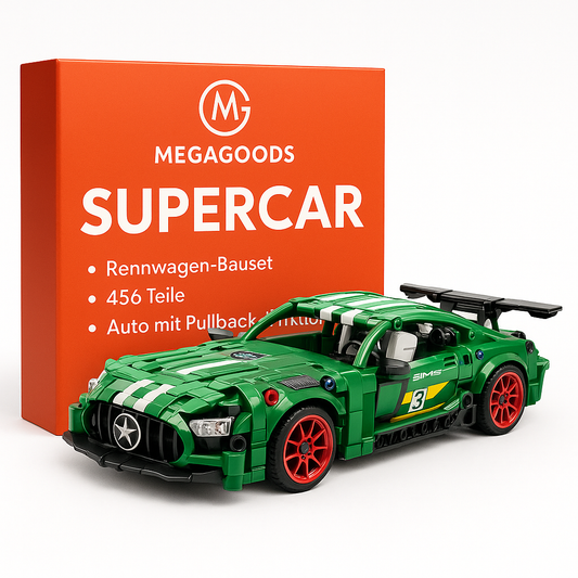 Rennwagen Bauset 456 Teile Auto mit Pullback-Funktion DE.