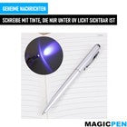 MAGICPEN Kugelschreiber Geheimstift unsichtbare Tinte &amp; UV Licht Geheimschrift