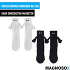 MAGNOSOX 2 Paar Magnetische Socken mit Händen Hand in Hand Socken für Paare