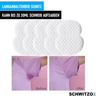 SCHWITZOX 10Stk Einweg Achsel Schweiß Pads Weich Achselpads Schwitzen