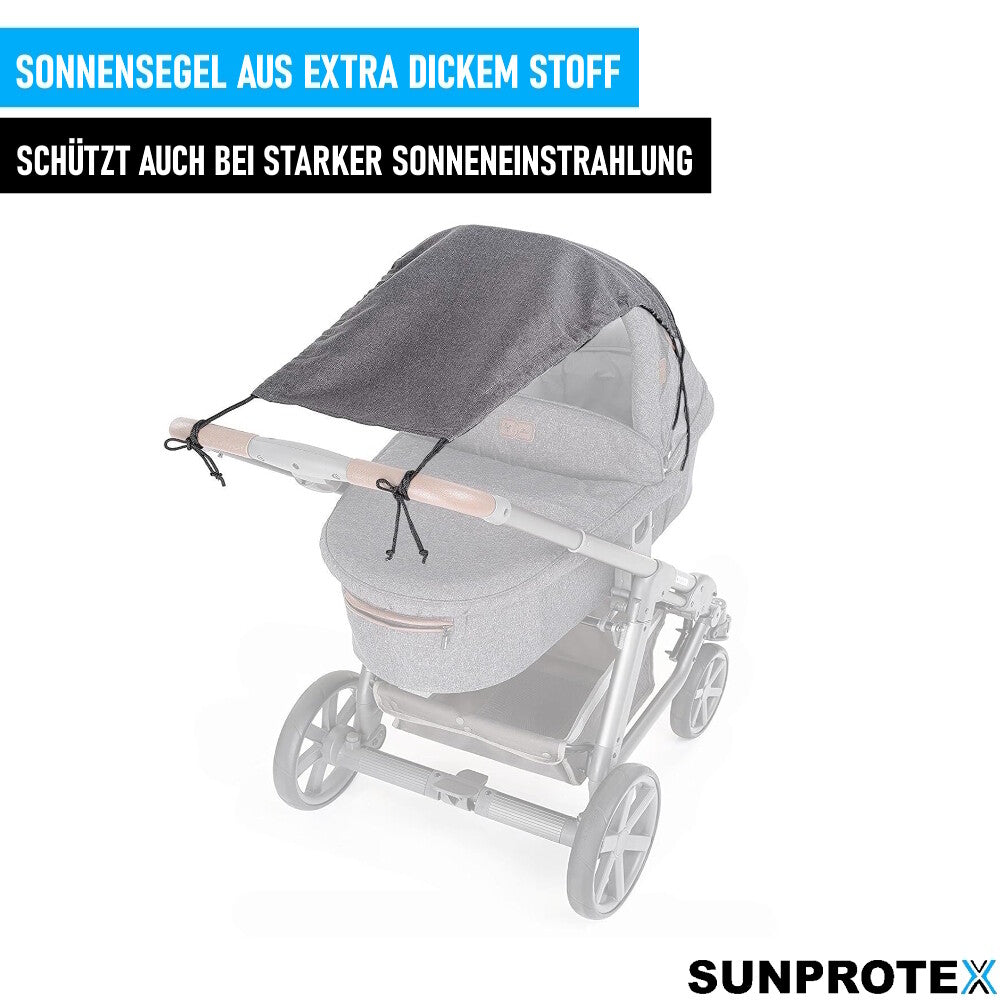 SUNPROTEX Sonnensegel Kinderwagen Buggy Sonnenschutz Sonnenverdeck Universal