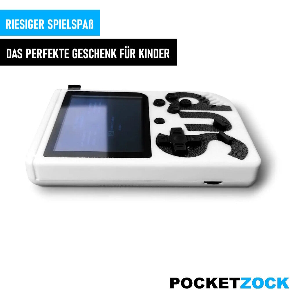 POCKETZOCK Handheld-Spielekonsole Retro Mini Spiele Konsole mit 400 Spielen