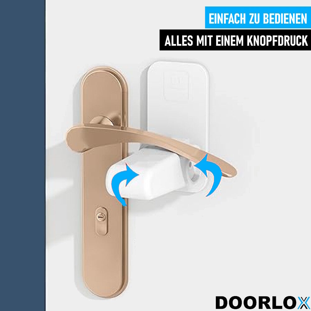 DOORLOX Türschloss für Kinder selbstklebend kindersicher Sicherheits-Türgriff