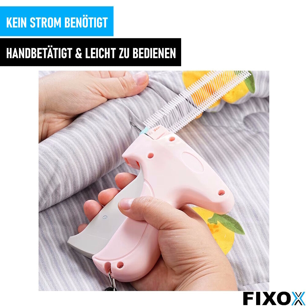 FIXOX Freiarm-Nähmaschine Schnelles Fixiergerät Kleidung Mini Stichsäumpistole