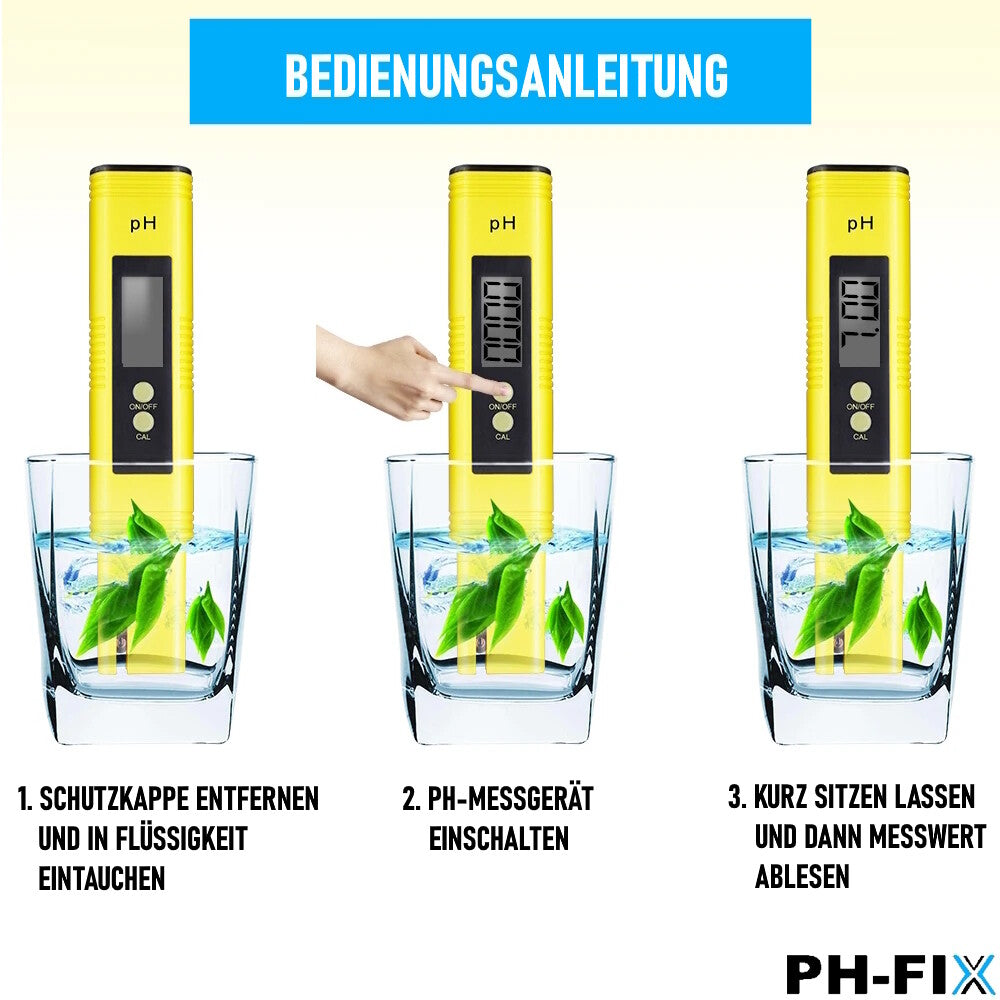 PH-FIX Digital Messgerät PH Tester Wert Messer Wasser Aquarium Pool Chlor Prüfer