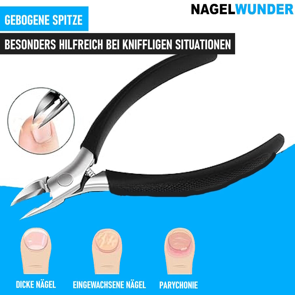 NAGELWUNDER Nagelzange Fussnagelzange Edelstahl Fussnagelschere Dicke Fußnägel