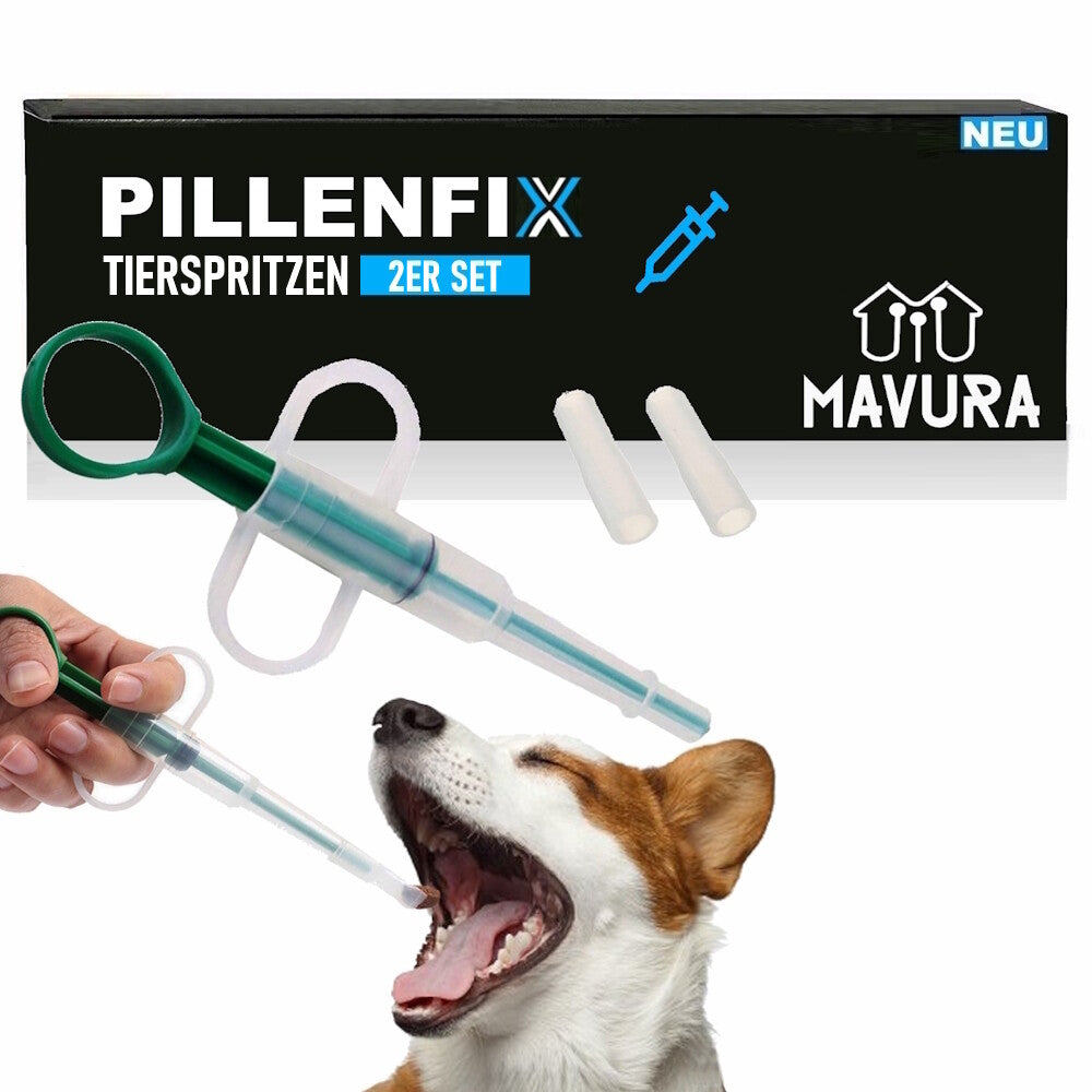 PILLENFIX Tablettengeber Tablettenspritze Fütterungsspritze Pillenspritze [2er]