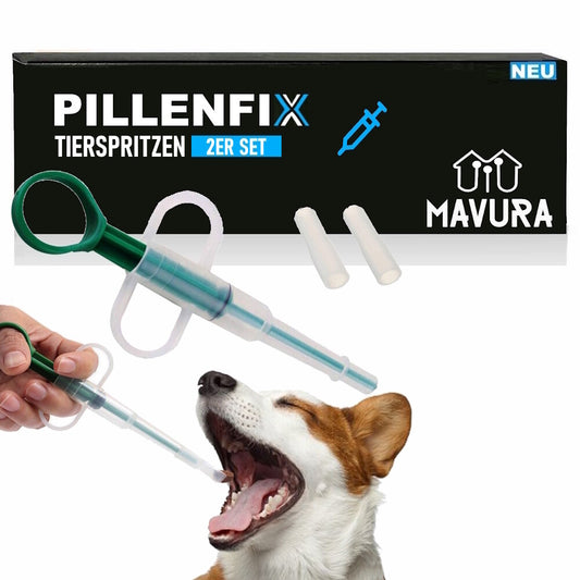 PILLENFIX Tablettengeber Tablettenspritze Fütterungsspritze Pillenspritze [2er]