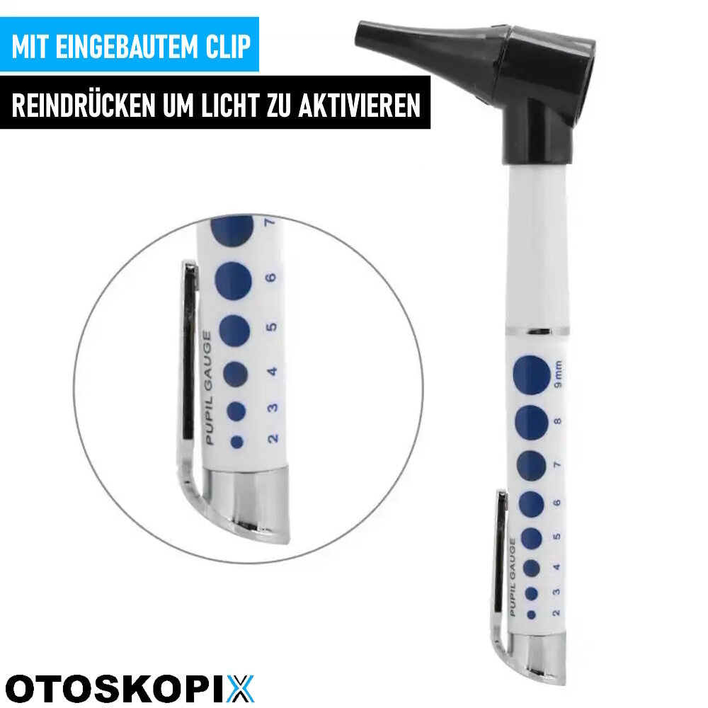 OTOSKOPIX Otoskop LED Ohrenleuchte Ohrenlupe Ohr Ohrpflege Aufsätze Otologie HNO