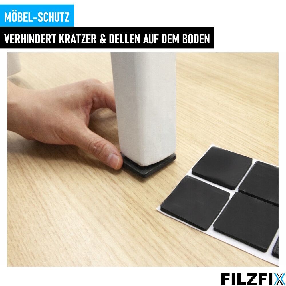 FILZFIX Filzgleiter schwarz 133 Stk Möbelgleiter Stuhlgleiter selbstklebend