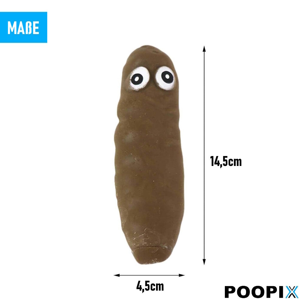POOPIX Scherzartikel Lustiges Spielzeug Quetschen Kneten Anti-Stress Ball Poop