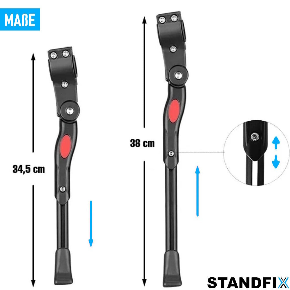 STANDFIX Fahrradständer Seitenständer Fahrrad Hinterbau-Ständer Verstellbar