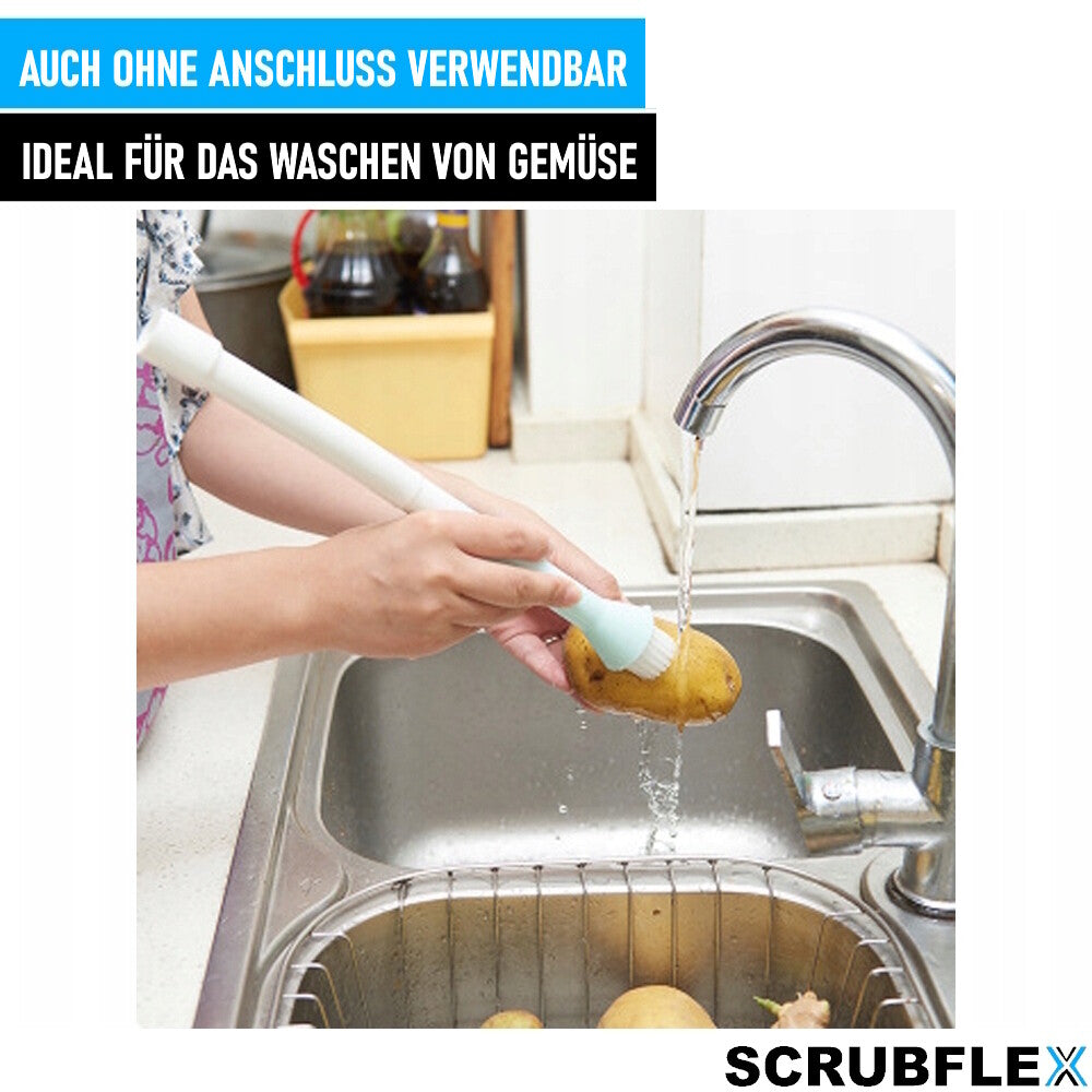 SCRUBFLEX Wasserhahnverlängerung mit Bürste Effiziente Reinigung Aufsatz