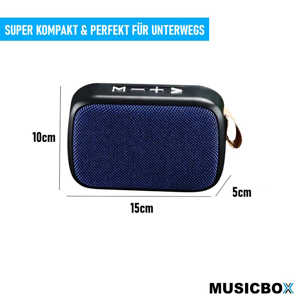 MUSICBOX Bluetooth Lautsprecher Musikbox Kabellos Sound Bass Hi-Res Stereo MP3