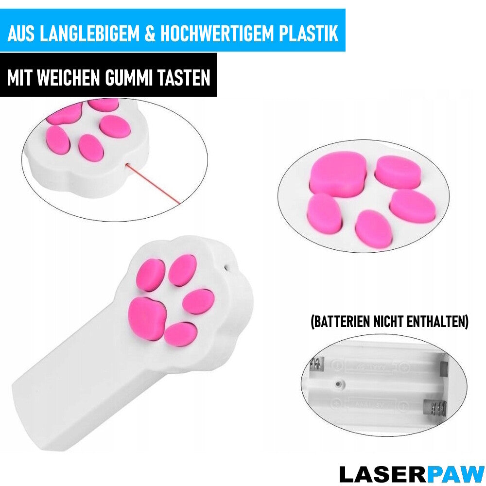 LASERPAW Laserpointer Rot Katzenspielzeug Pfoten Design Laser Spiel Haustier