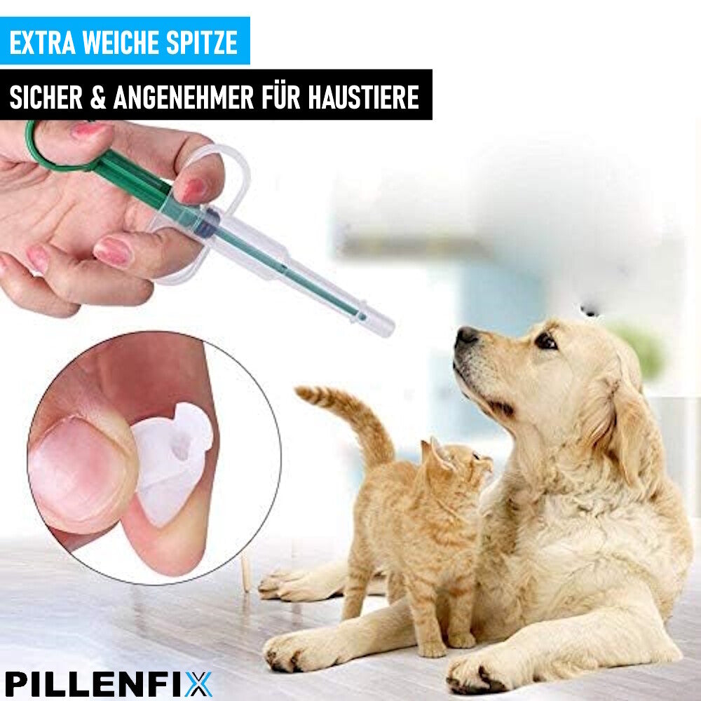PILLENFIX Tablettengeber Tablettenspritze Fütterungsspritze Pillenspritze [2er]