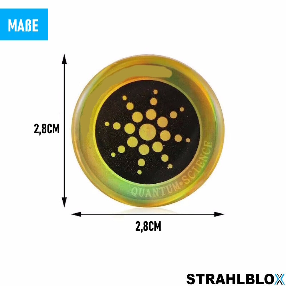 STRAHLBLOX 4 Stück Strahlenschutz Anti Radiation Sticker EMF Schutz Blocker