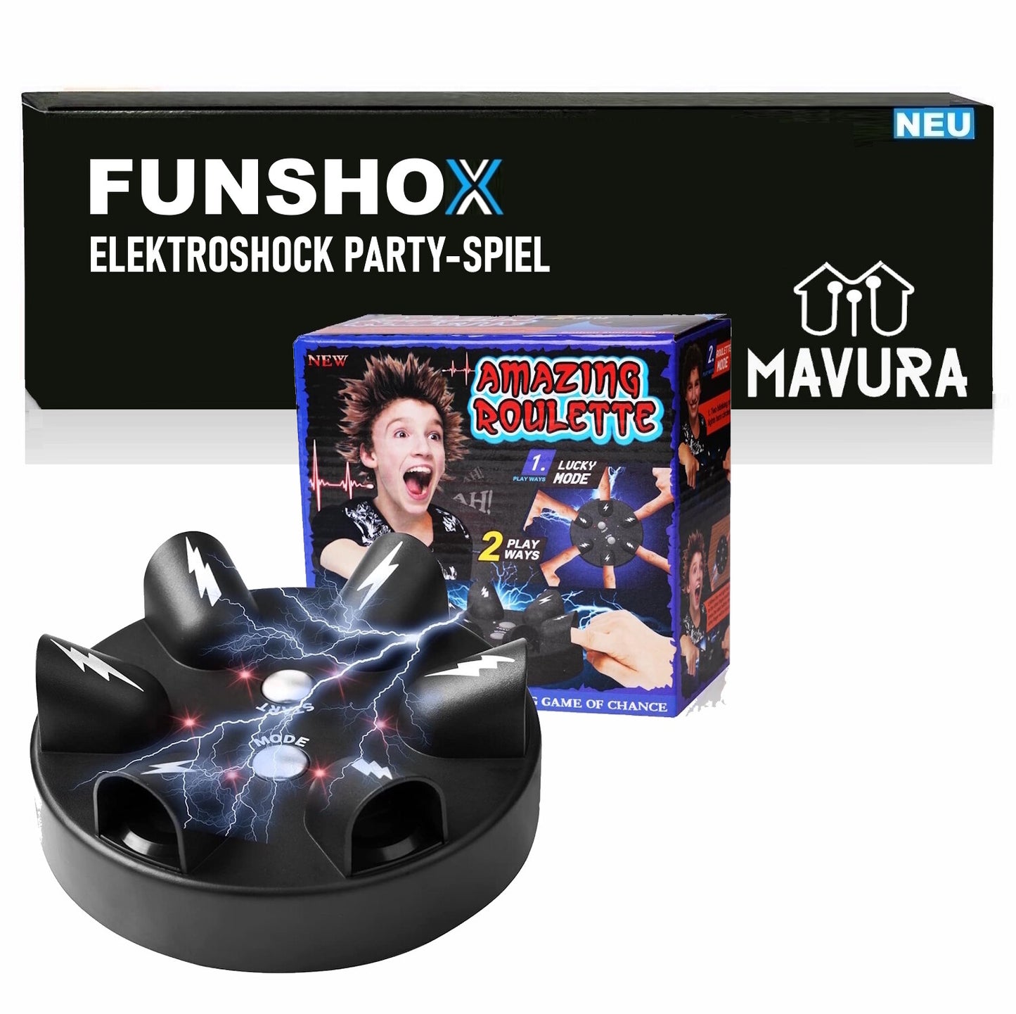 FUNSHOX Elektroschock Lügendetektor Finger Spiele oder Lüge Party Spiele