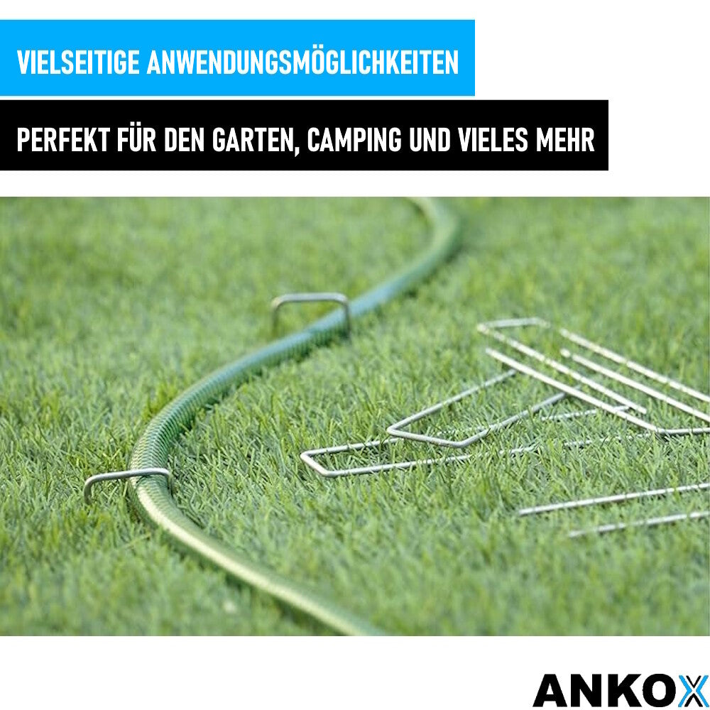 ANKOX 25 Stk Zelthering Befestigungsanker Erdanker Verzinkt Rostfrei
