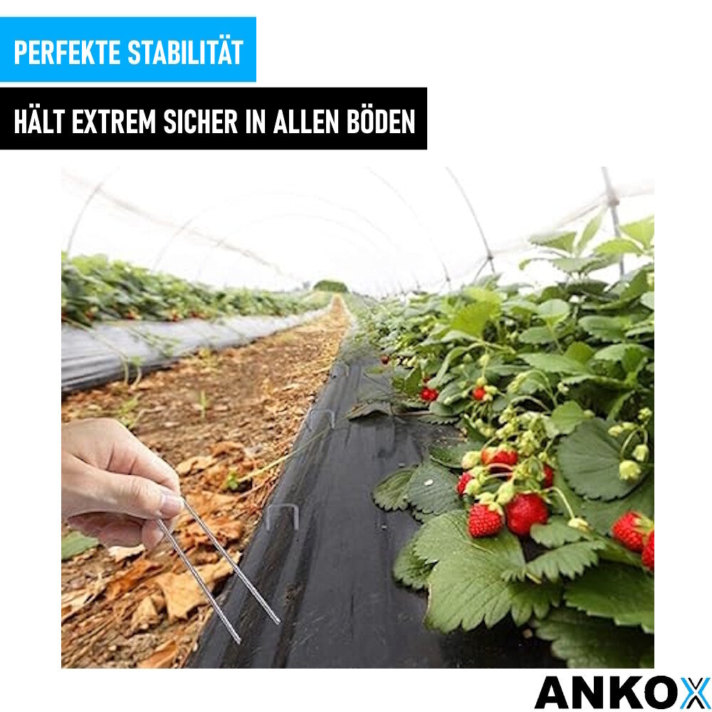 ANKOX 25 Stk Zelthering Befestigungsanker Erdanker Verzinkt Rostfrei