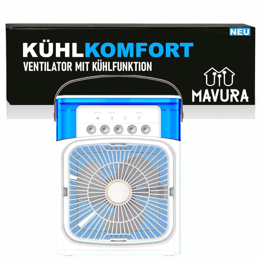 KÜHLKOMFORT Mini Luftkühler Klimageräte Klimaanlage Mobiler Ventilator 600ml