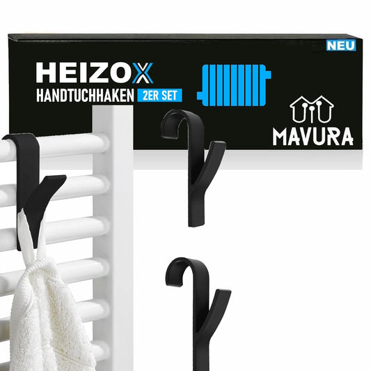 HEIZOX Handtuchhaken 2 Stk Rundheizkörper Handtuchhalter Heizung Haken