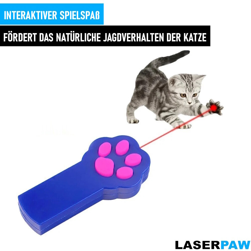 LASERPAW Laserpointer Rot Katzenspielzeug Pfoten Design Laser Spiel Haustier