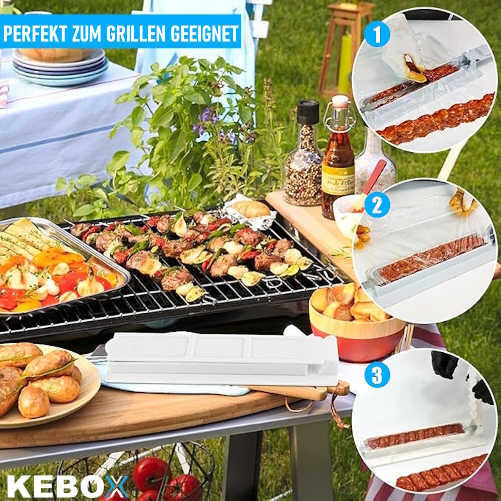 KEBOX Kebab Maker Schaschlik Grill Spieße Sticks Pressform Maker Fleisch Presse