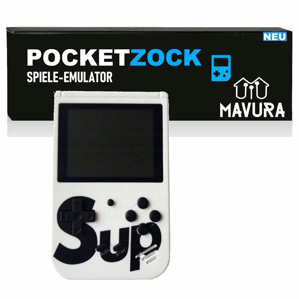 POCKETZOCK Handheld-Spielekonsole Retro Mini Spiele Konsole mit 400 Spielen