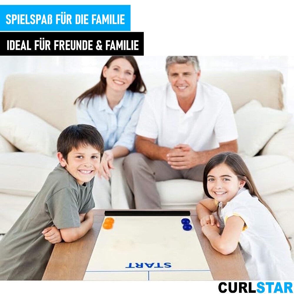 CURLSTAR Curling Spiel Brettspiel Familienspiel Eisstockschießen Eis Tischspiel