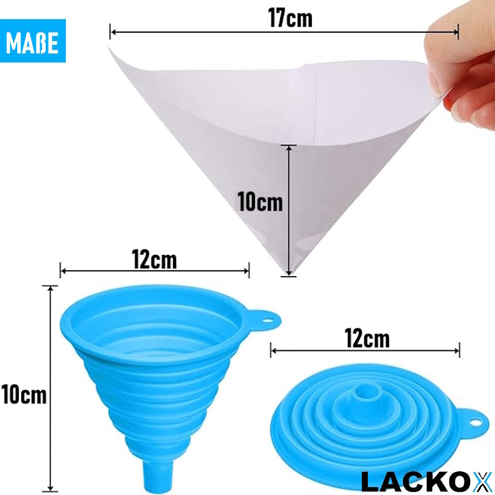 LACKOX Lacksiebe Filter Lack Farbsiebe Lackfilter Nylonsiebe für Autolack 100er