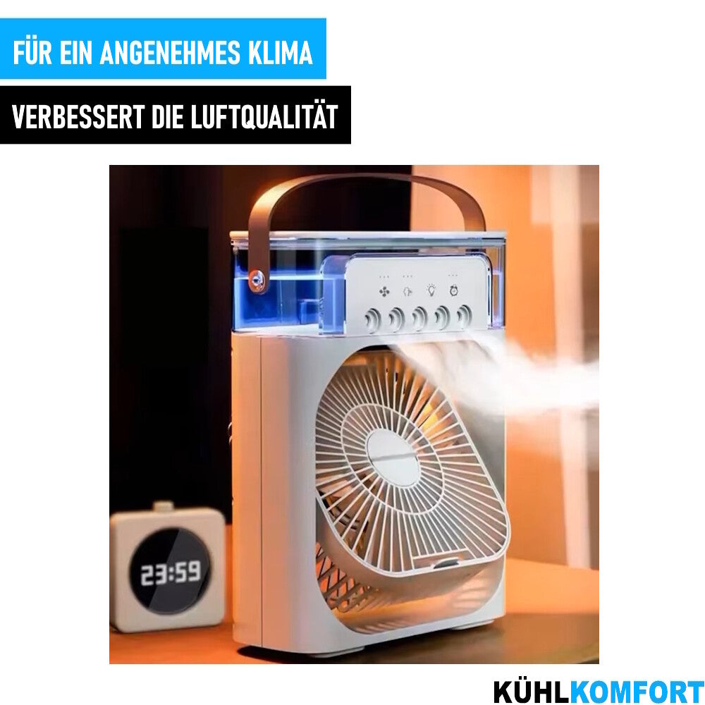KÜHLKOMFORT Mini Luftkühler Klimageräte Klimaanlage Mobiler Ventilator 600ml