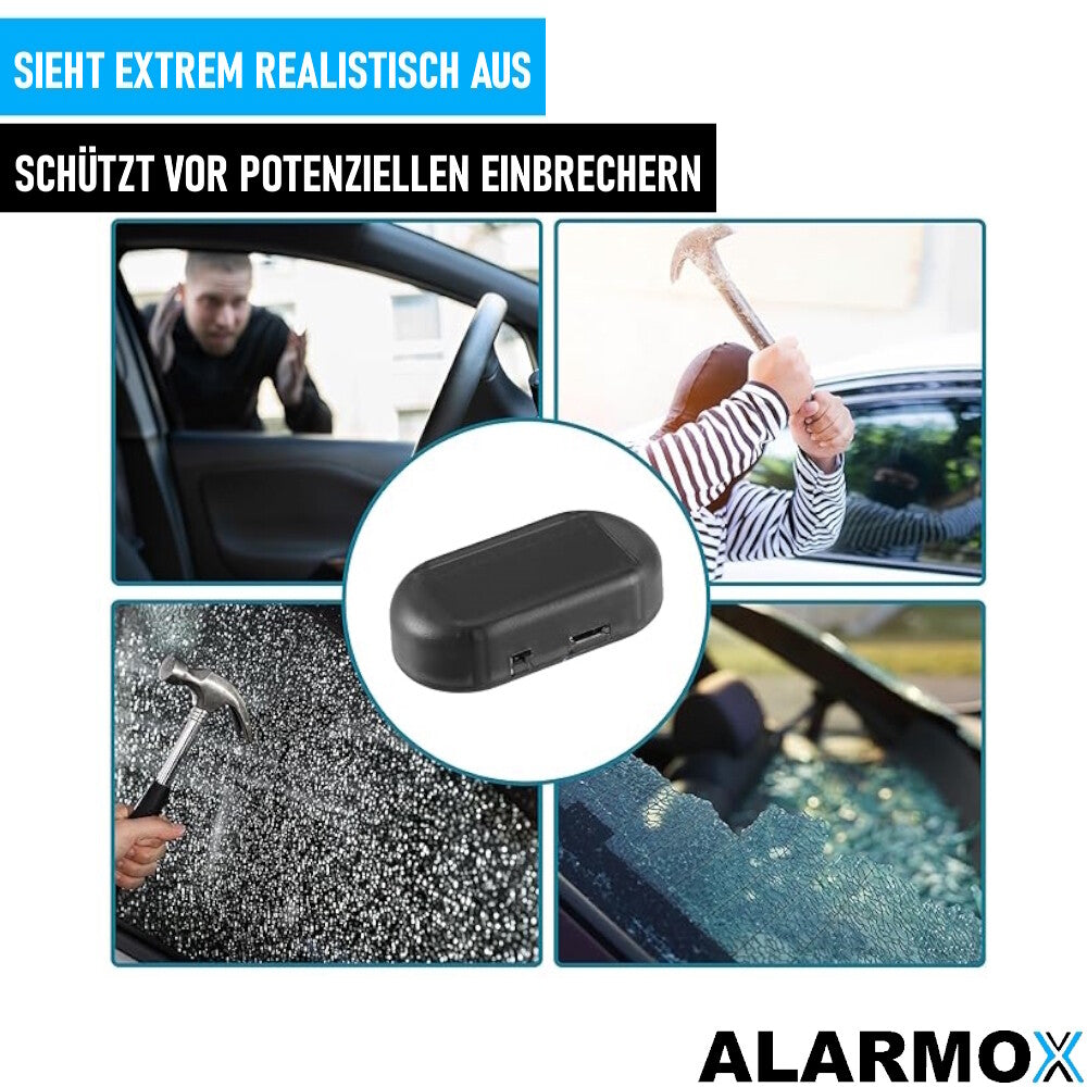 ALARMOX Dummy Alarmanlage LED Solar Diebstahlsicherung Warnleuchte Attrappe