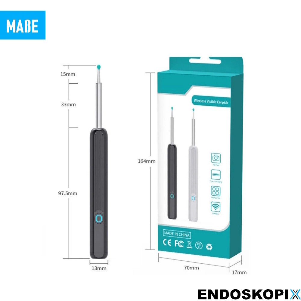 ENDOSKOPIX Elektrischer Ohrenreiniger Kamera Ohr Reinigung Ohrenschmalz