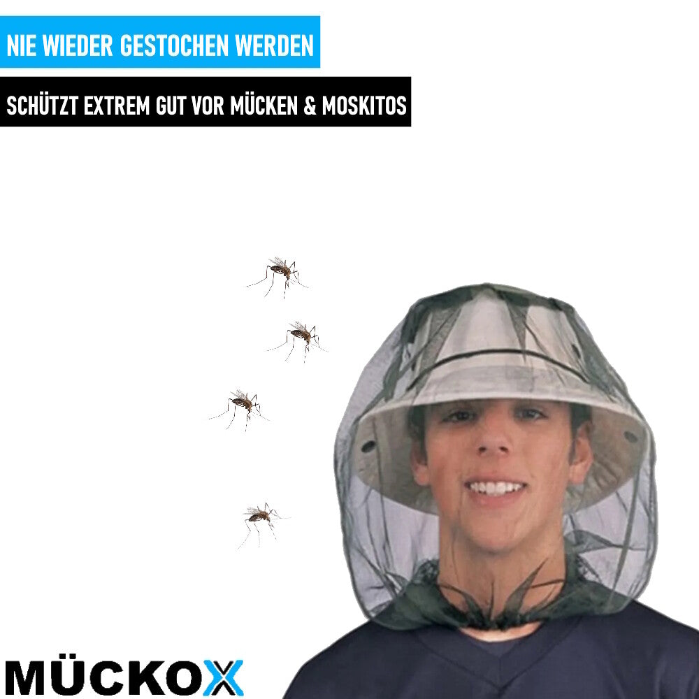 MÜCKOX Kopfnetz Mückennetz Mückenschutzhaube Moskitonetz Mückenschleier [2er]