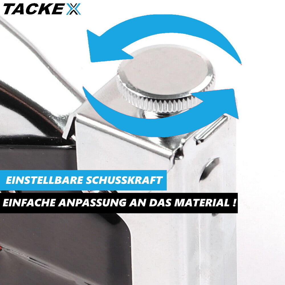 TACKEX Handtacker Set Profi Handtackerpistole stark Holz Möbel mit 200 Klammern